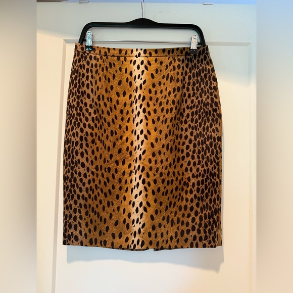 Michael Kors Beige and Brown Patterned Skirt - Picture 1 of 16